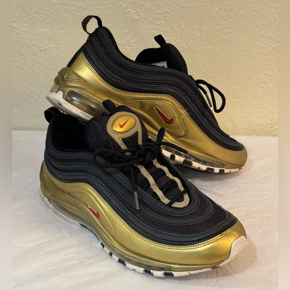 Men’s Nike Airmax 97 Black Metallic Gold